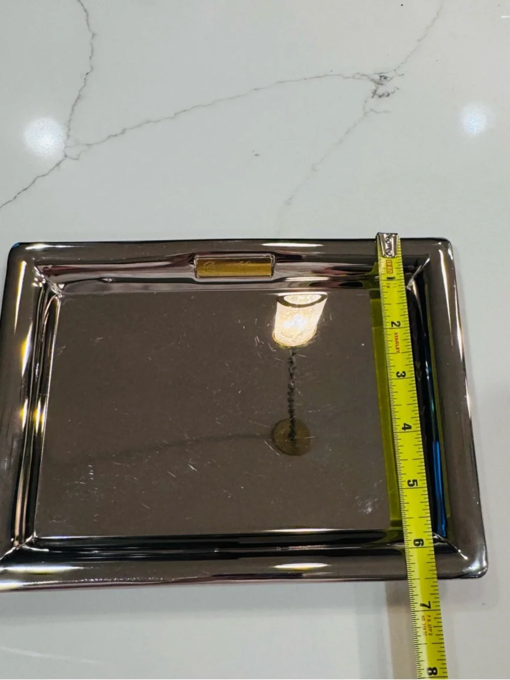 Ralph Lauren Silver Serving Tray Vanity Catchall Designer Home Decor 9” Vintage